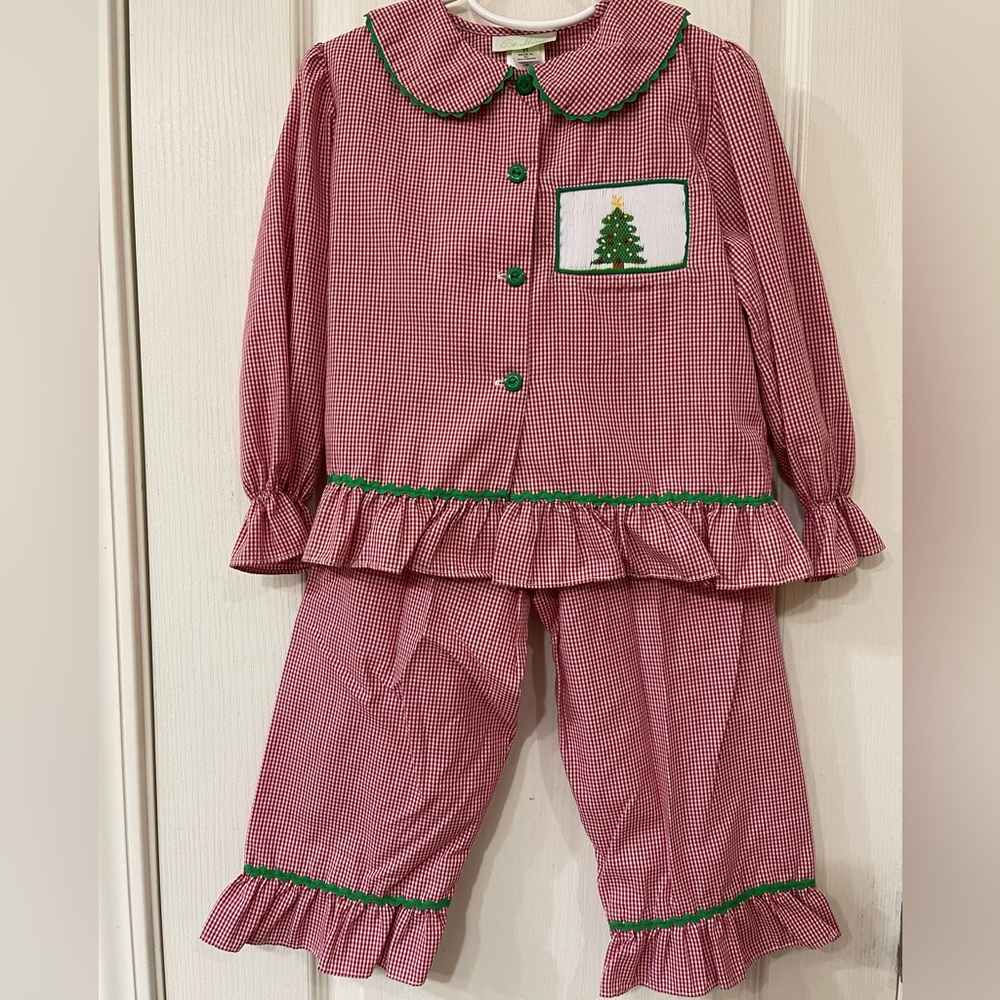 Be Mine Smocked Christmas PJs size 3T